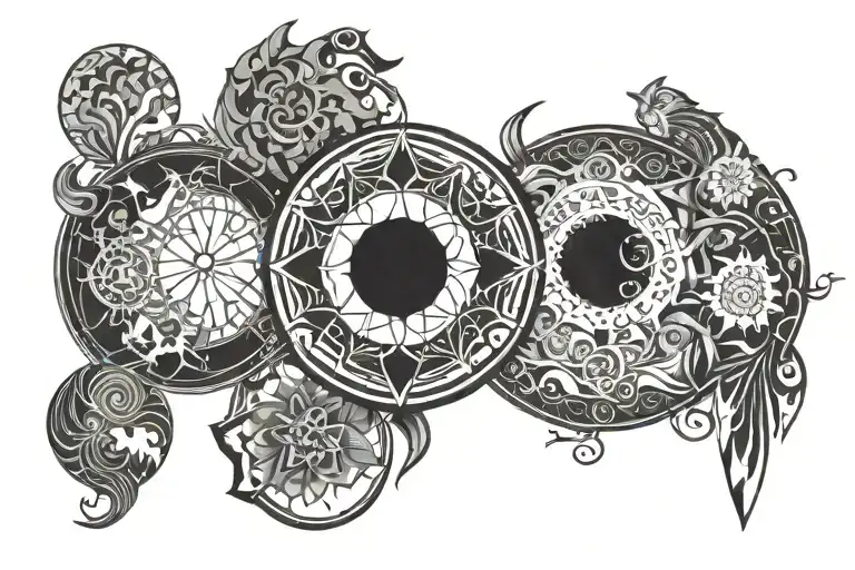 Avatar Elements In Circle Shape Made