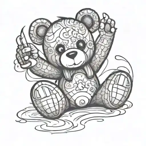 Teddy Bear Hitting A Dab Rig