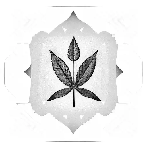 A Marijuana Leaf Shaped Like A Chess Board