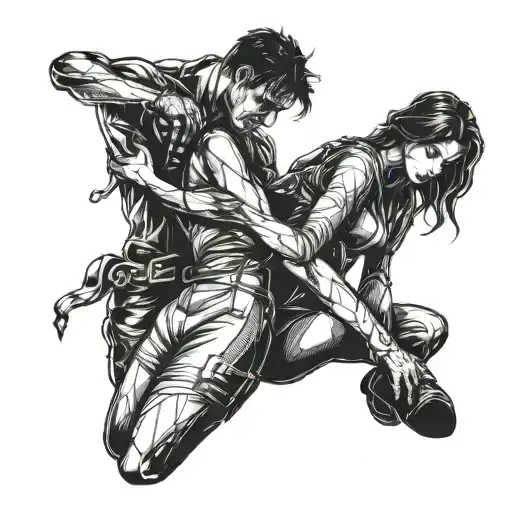 A Dark Romance Scene Of A Shadow Couple Embracing In A Bdsm Setting