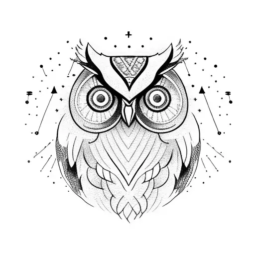 Owl With Constellation