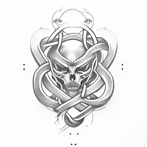 A Realistic Thunderbolt Intertwined With Orthodox Christian Symbols