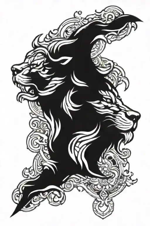 Money Lion Wolf Head