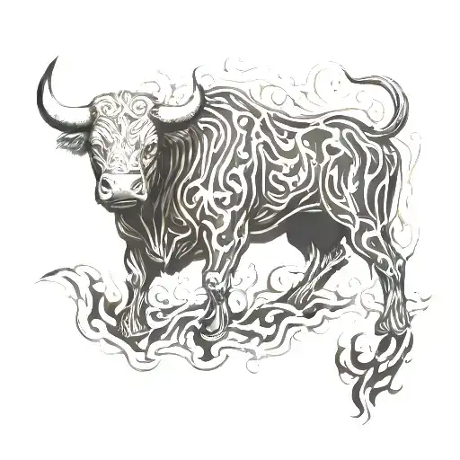 Bull And Fire