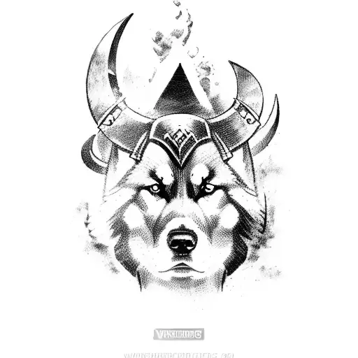 A Viking Lifting A Massive Hammer While Surrounded By A Husky And A Germanshepherd