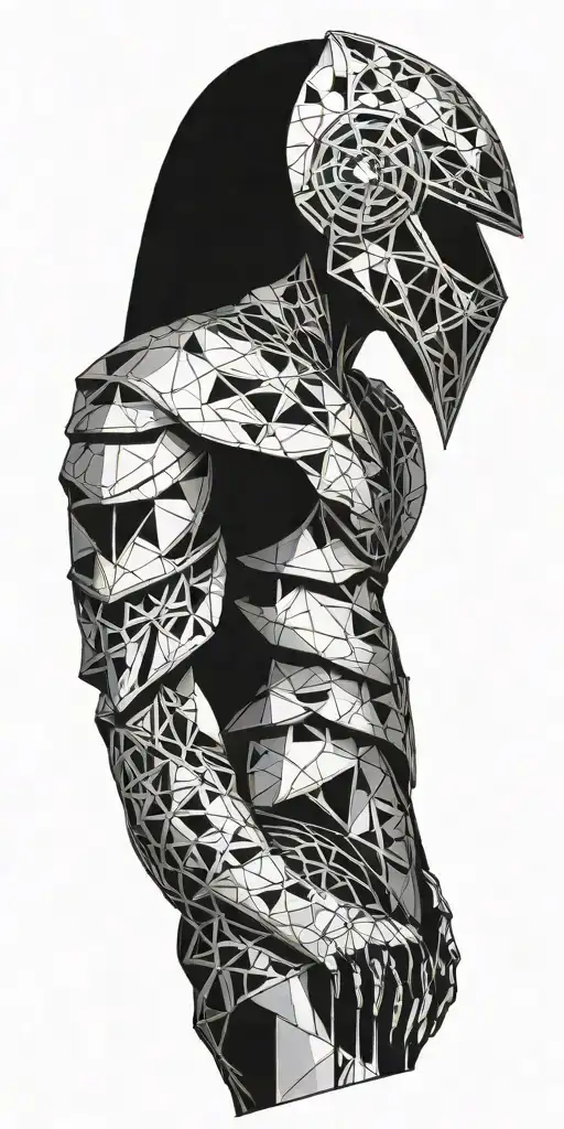 Blackout Armor With Geometrical Shapes