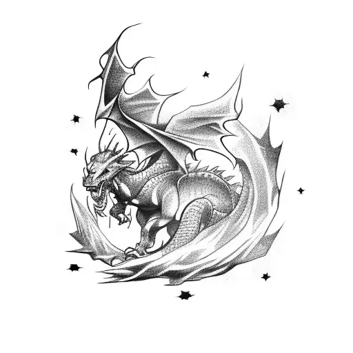 A Fierce Dragon Holding A Soccer Ball In Its Claws