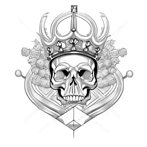 Combine A Crown And A Skull In A Unique Design