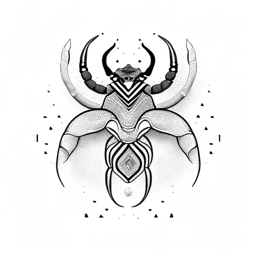 Trible Art With Scorpion As The Centre