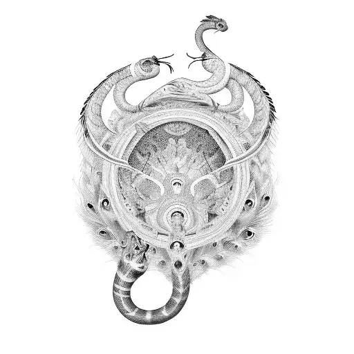 Tiger Peacock Snake Rat Conected