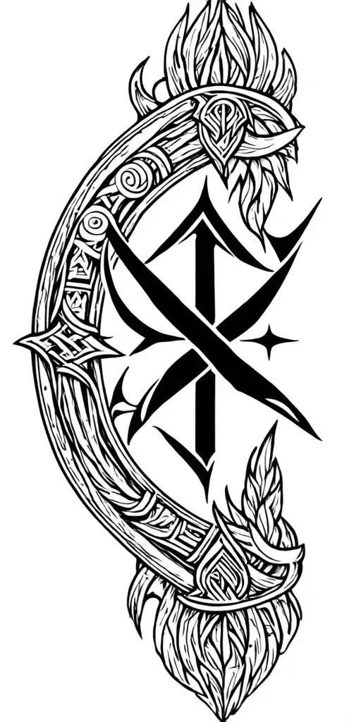 Sigil And Viking Runes Intertwined