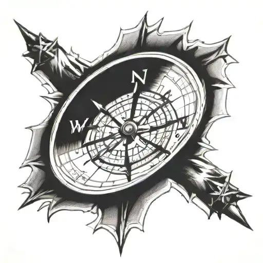 Jesus Crucified On A Compass