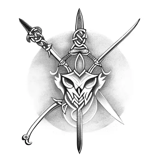 Sword Stabbing A Celtic Crow