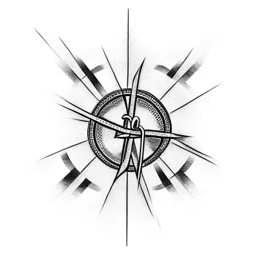 Christian Cross With Barbed Wire