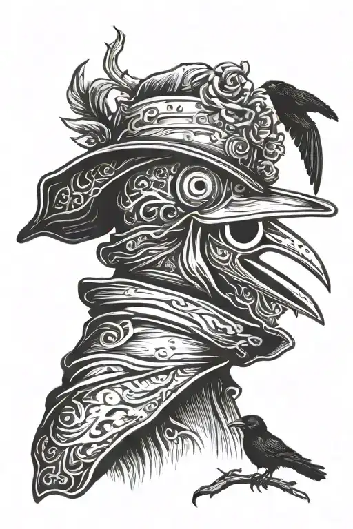 Plague Doctor With A Crow