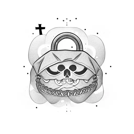 Animated Cross And Animated Money Bag Smoking A Bong