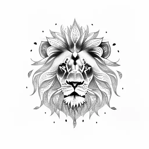 Lion With Flower Mane