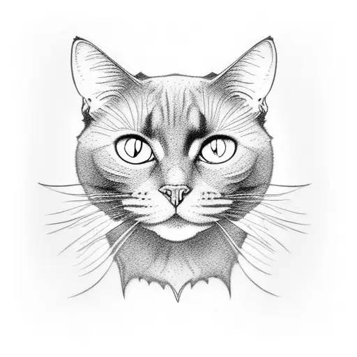 All Black Cat With Yellow Eyes Chasing His Tail