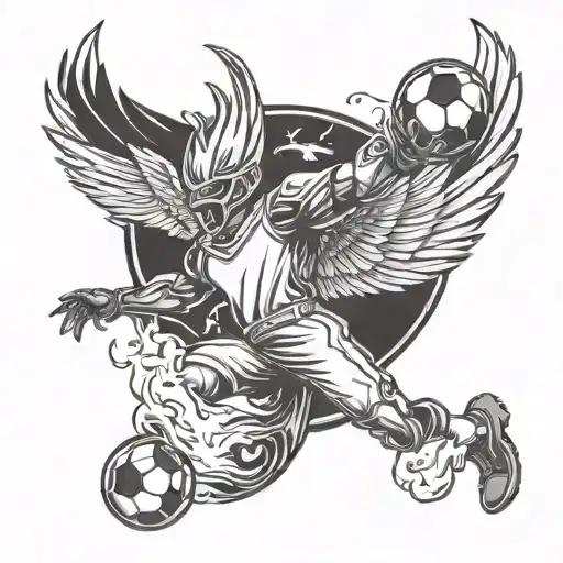 A Phoenix Football Player Catching A Pokeball In Mid-air