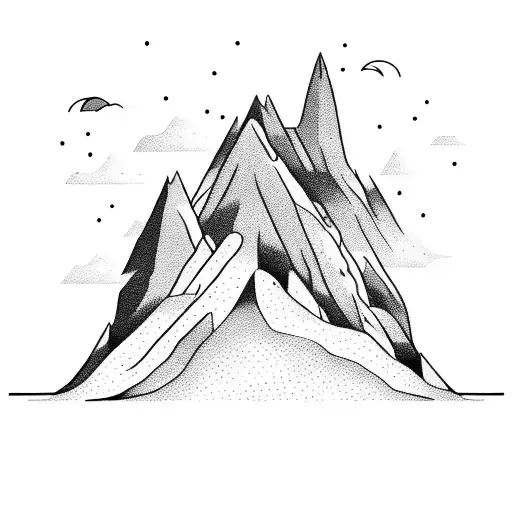 Stretched Mountain Scheme With Cowboys On Horses In The Sunset