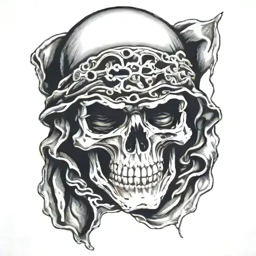 Skull With Balaclava Breaking
