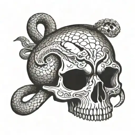 Snake And Skull