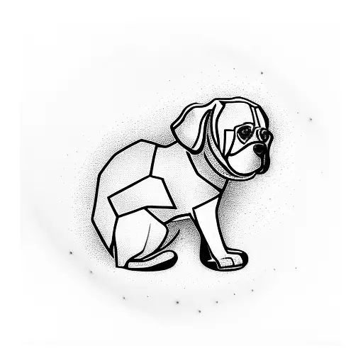 A Dog Silhouette Surrounded By Soap Bubbles