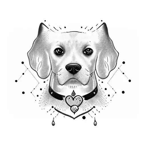 A Blackwork Silhouette Of A Dog With A Quote That Represents Your Love For Dogs