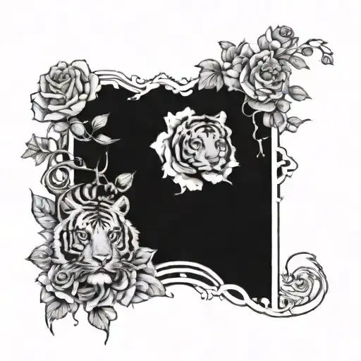 Tiger And Roses