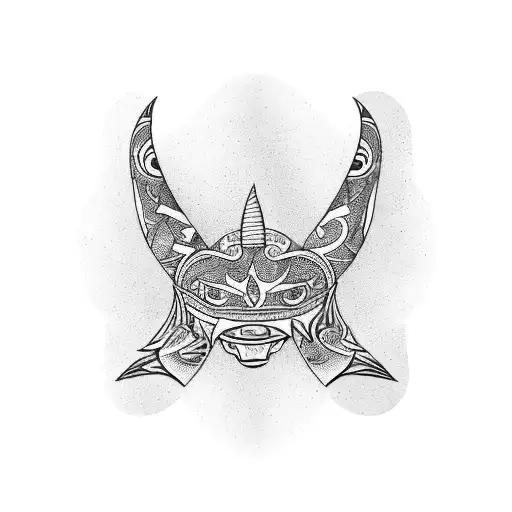 A Skateboard Deck Adorned With Maori Animal Symbols