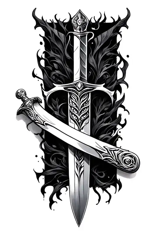 Sword Tattoo Forearm