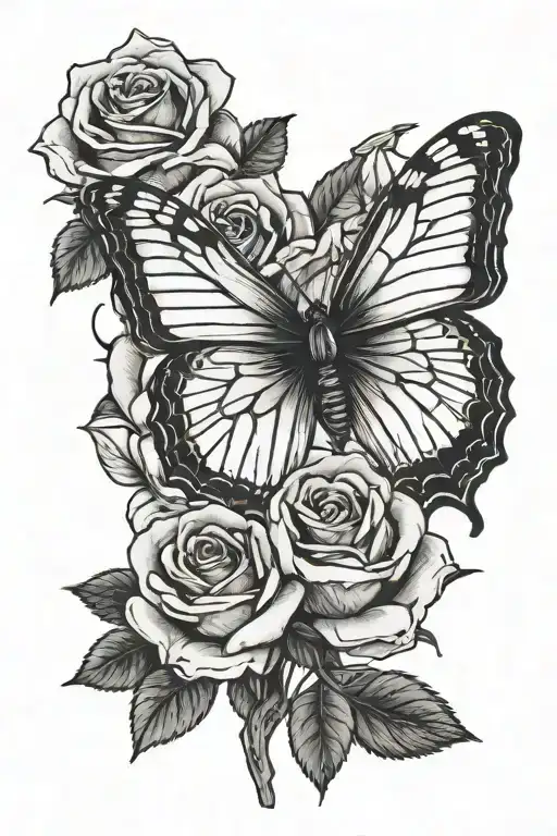Rose And Butterfly
