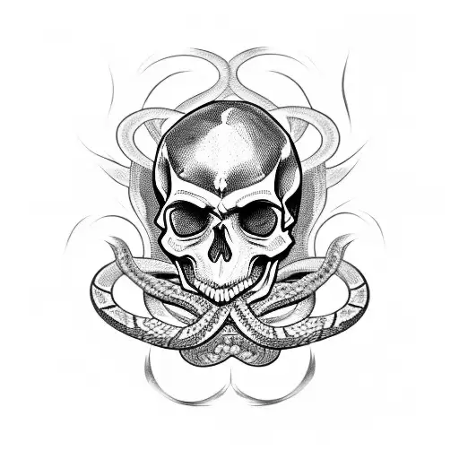 Skull And Snake