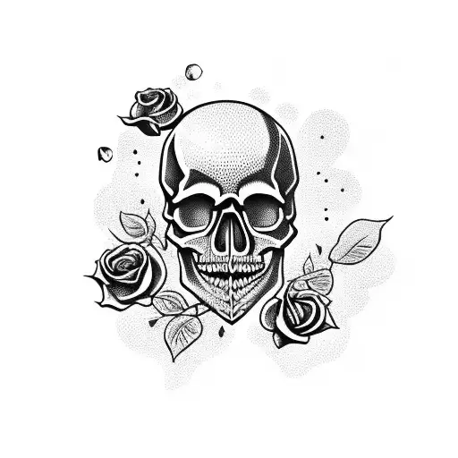 Skull With Roses