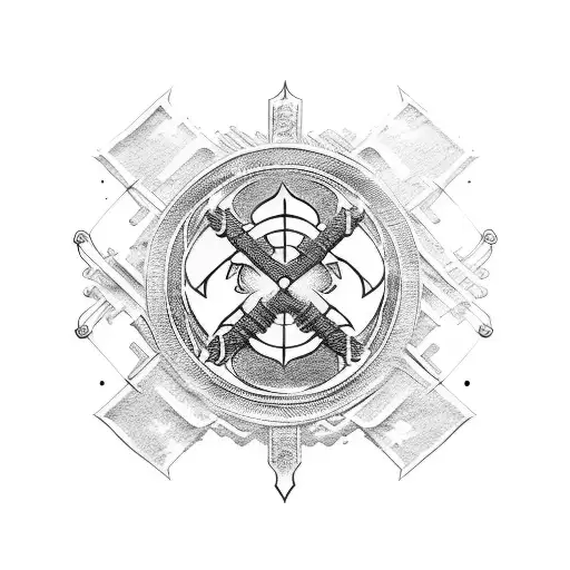 Wu Tang Symbol With Samurai's Fighting