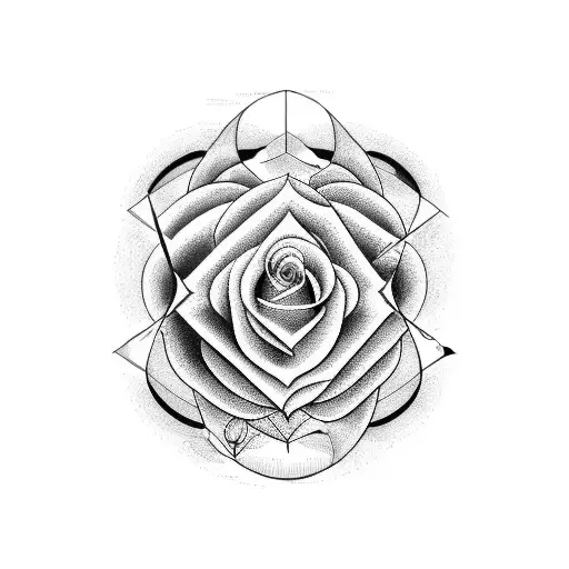 A Blackwork Tattoo Of A Mathematical Equation Incorporating The Number 140 And A Rose
