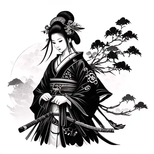 Combine Elements Of Japanese Gaming With Traditional Warrior And Geisha Imagery