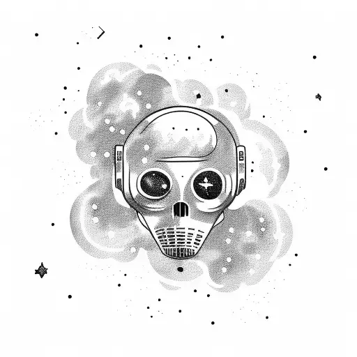 An Astronaut Floating In Space With A Nebula Background