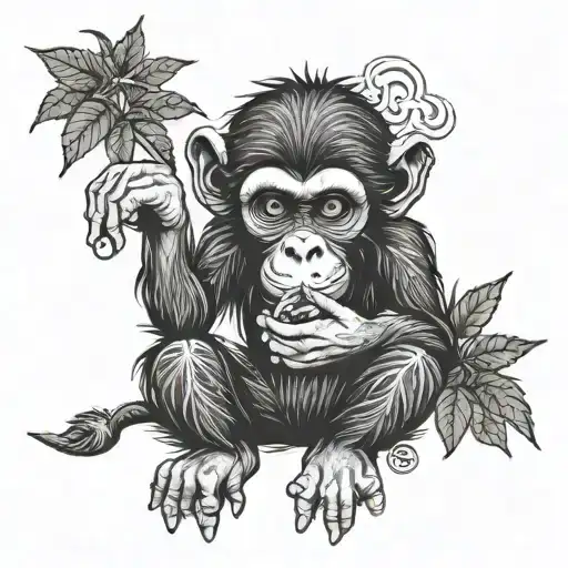 Weed Smokeing Monkey