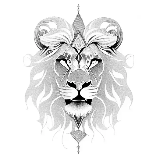 A Lion's Head Formed By The Intricate Details Of A Vintage Car Engine