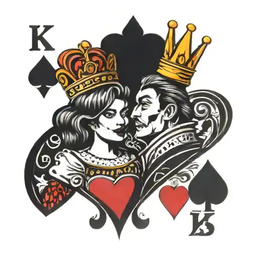 Card King And Queen Of Hearts