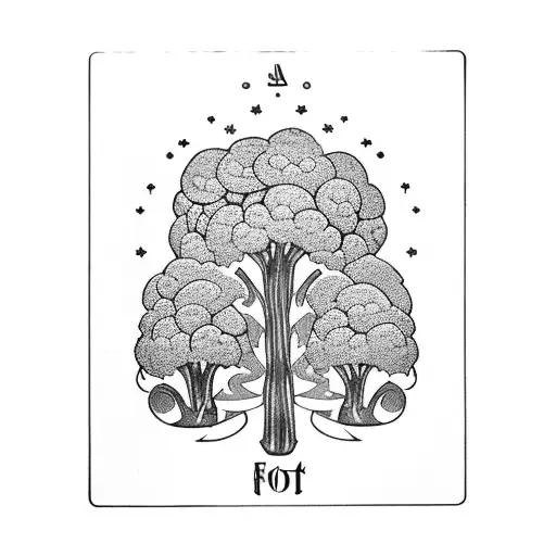 Broccoli Floret Tarot Card