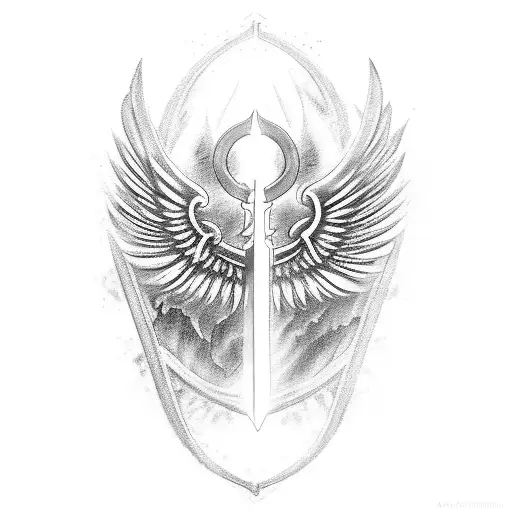 Archangel Sword And Wings