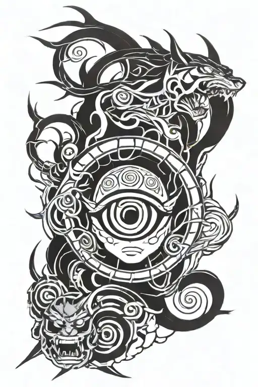 Oni Uchiha Itachi With Sharingan Eye