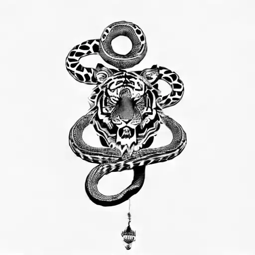 A Tiger And A Snake