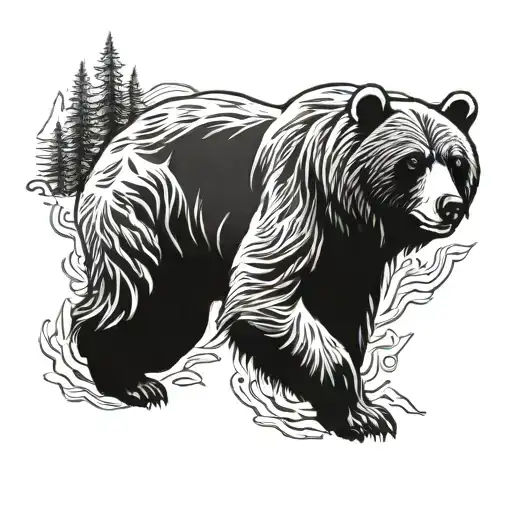 Grizzly Bear Running