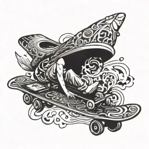 Creative Skateboard Deck Design With Drug Addiction Awareness Message