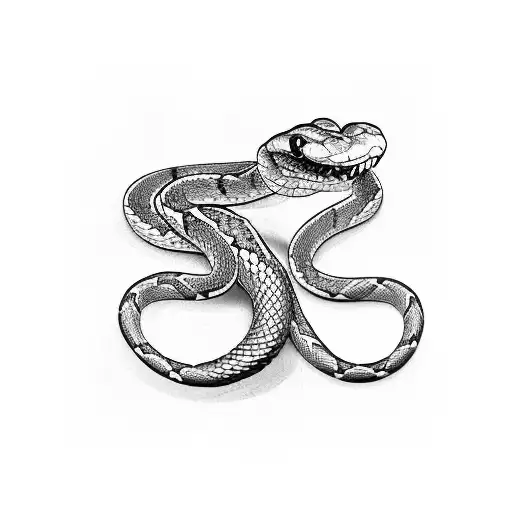 A Kickboxing Hand Surrounded By A Snake