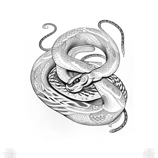 A Hand Entangled By A Snake