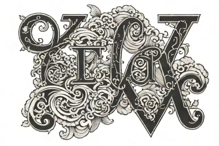 Letters Lls With Cloud In Backround